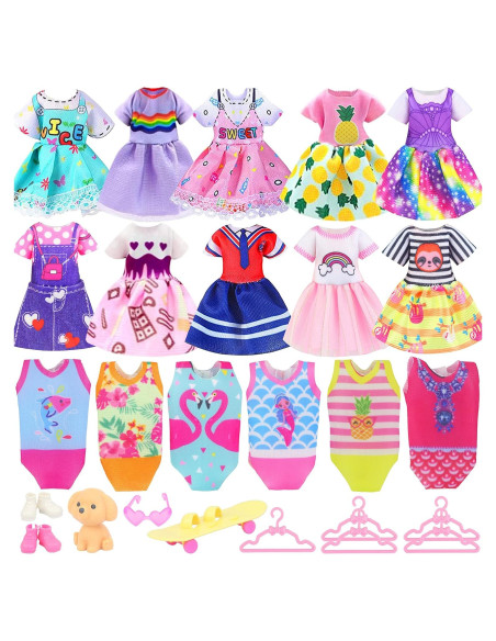 Set de Ropa y Accesorios para Muñecas ZITA ELEMENT 16 Pcs
