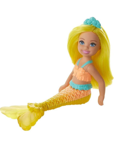Muñeca Sirena Chelsea Barbie Dreamtopia 16.5 cm Amarilla