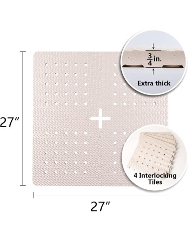 Alfombrilla Antifatiga BOWERBIRD Cuadrada 68.58x68.58cm Crema