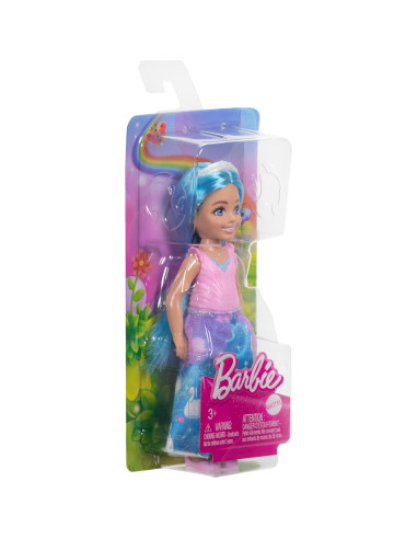 Muñeca Barbie Chelsea Real con Cabello Azul y Diadema Blanca