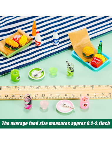 Set de Juguetes de Comida Miniatura 20 Piezas Chalyna