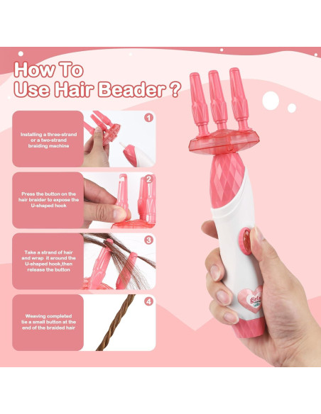 Máquina Automática de Trenzado de Cabello Kidzkube - Set Completo con Accesorios