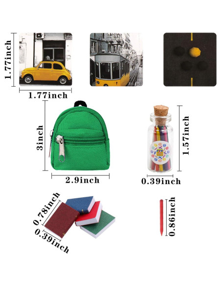 SOTOGO 31 Piezas Accesorios para Muñecas Mini Mochilas