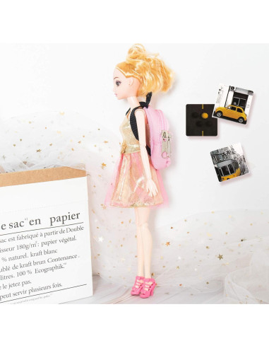 SOTOGO 31 Piezas Accesorios para Muñecas Mini Mochilas