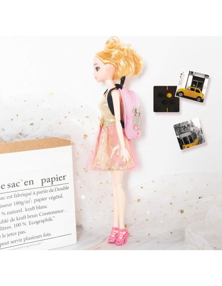 SOTOGO 31 Piezas Accesorios para Muñecas Mini Mochilas