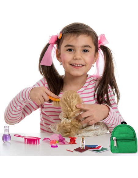 SOTOGO 31 Piezas Accesorios para Muñecas Mini Mochilas