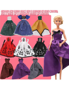 Conjunto Ropa Muñecas 30cm EuTengHao 6 Vestidos Aleatorios 2