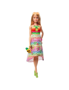 Muñeca Barbie Crayola Sorpresa Fruta Arcoíris 22.86cm