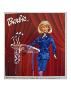 Muñeca Barbie Candidata a Presidenta 2000 con 2 Outfits