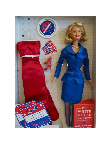 Muñeca Barbie Candidata a Presidenta 2000 con 2 Outfits