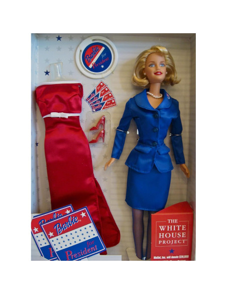 Muñeca Barbie Candidata a Presidenta 2000 con 2 Outfits