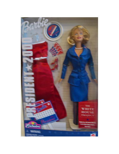 Muñeca Barbie Candidata a Presidenta 2000 con 2 Outfits