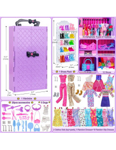 Conjunto de Accesorios para Muñecas Ecore Fun 86 Pcs 2
