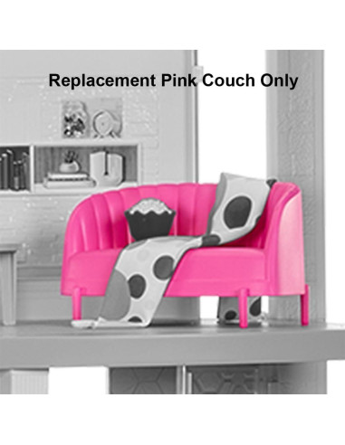 Sofá Rosa de Reemplazo para Casa de Muñecas Barbie HMX10