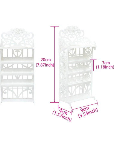 Estante para Zapatos de Muñeca BJDBUS + 20 Pares Accesorios