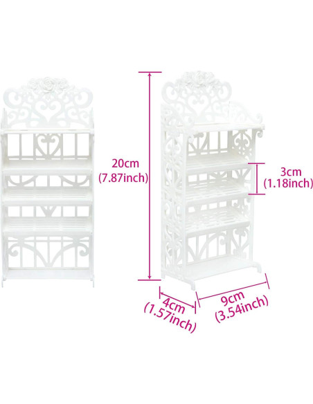 Estante para Zapatos de Muñeca BJDBUS + 20 Pares Accesorios