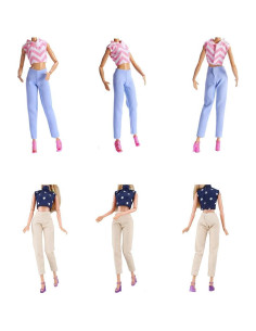 Conjunto Ropa de Muñeca E-TING 11.5" 5 Piezas Estilo B 2