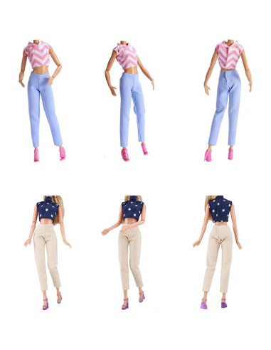 Conjunto Ropa de Muñeca E-TING 11.5" 5 Piezas Estilo B