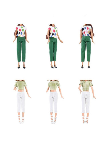 Conjunto Ropa de Muñeca E-TING 11.5" 5 Piezas Estilo B