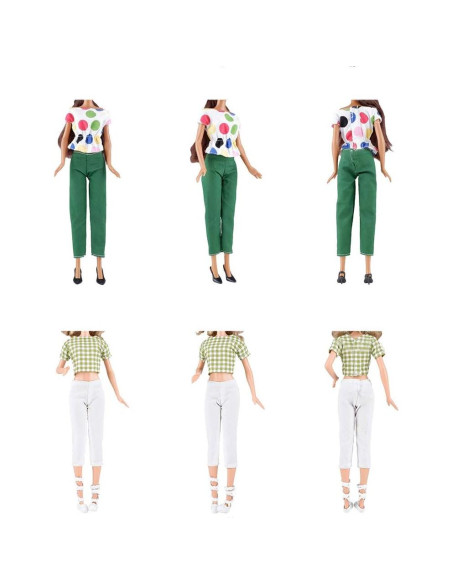 Conjunto Ropa de Muñeca E-TING 11.5" 5 Piezas Estilo B