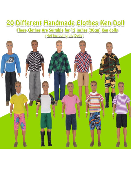 32 Piezas Ropa y Accesorios para Muñecas 30cm ZTWEDEN