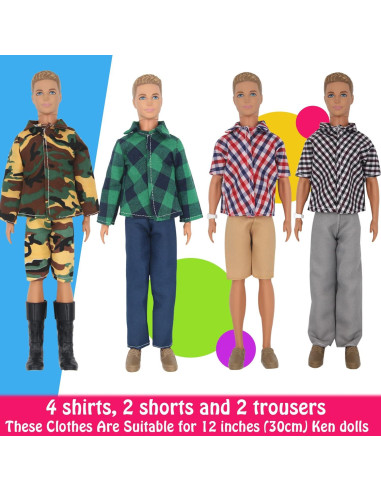 32 Piezas Ropa y Accesorios para Muñecas 30cm ZTWEDEN