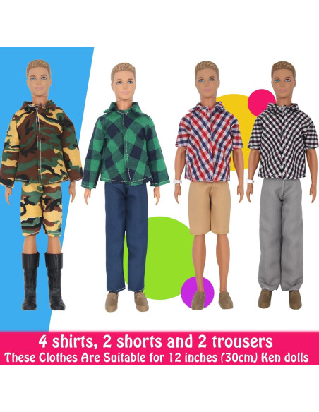 32 Piezas Ropa y Accesorios para Muñecas 30cm ZTWEDEN