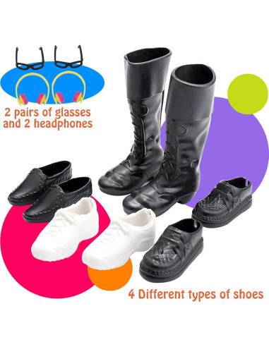 32 Piezas Ropa y Accesorios para Muñecas 30cm ZTWEDEN