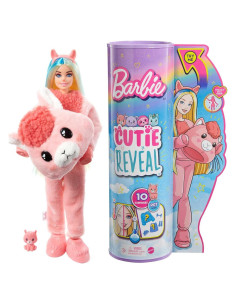 Muñeca Barbie Cutie Reveal Llama de Peluche con 10 Sorprisas