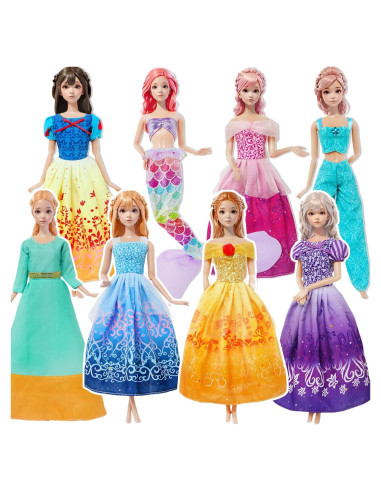 8 Conjuntos de Ropa de Princesa para Muñecas 29 cm MCZQXW