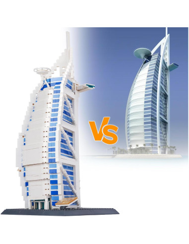 Juego de Bloques de Construcción Hallisun Burj Al Arab 1306 Piezas