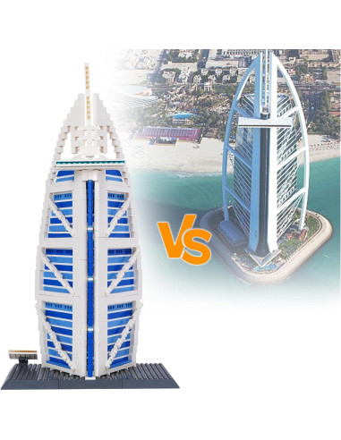 Juego de Bloques de Construcción Hallisun Burj Al Arab 1306 Piezas