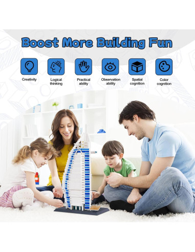 Juego de Bloques de Construcción Hallisun Burj Al Arab 1306 Piezas