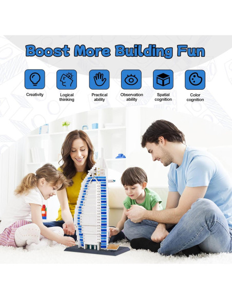 Juego de Bloques de Construcción Hallisun Burj Al Arab 1306 Piezas