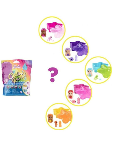 Barbie Revelación de Color Mascotas Sirena Estrella de Mar - 3 Paquetes