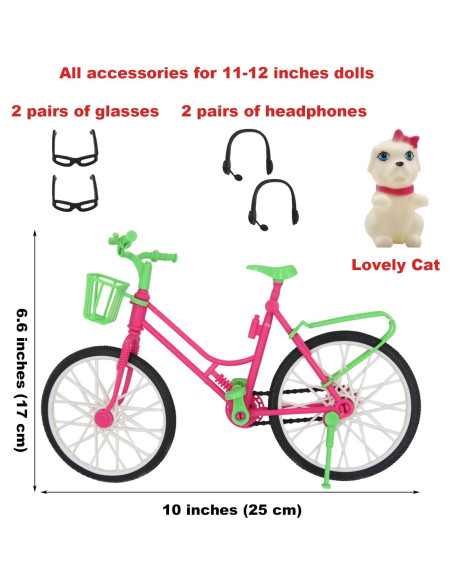 33 Piezas Ropa y Accesorios para Muñecas 30 cm ZTWEDEN