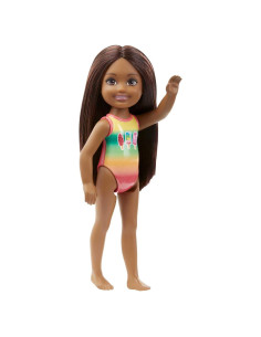 Muñeca de Playa Chelsea Barbie 15 cm Traje de Baño Colorido