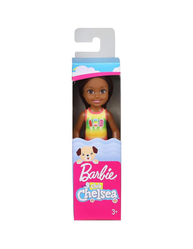 Muñeca de Playa Chelsea Barbie 15 cm Traje de Baño Colorido