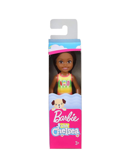 Muñeca de Playa Chelsea Barbie 15 cm Traje de Baño Colorido