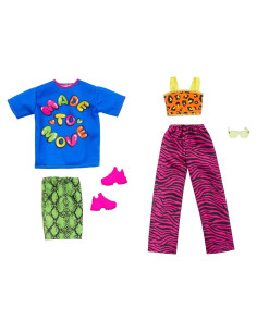 Set de Ropa y Accesorios para Muñecas Barbie - 2 Looks Completos