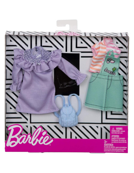 Ropa de Muñeca Barbie - 2 Conjuntos Pastel con Accesorios