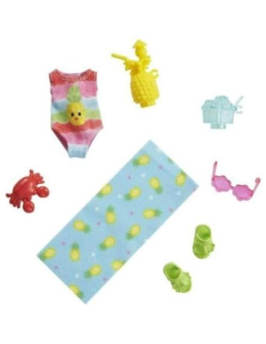 Paquete de Accesorios de Playa y Fiesta Barbie Chelsea - 2 Piezas