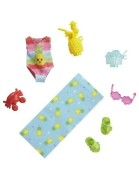 Paquete de Accesorios de Playa y Fiesta Barbie Chelsea - 2 Piezas