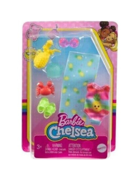 Paquete de Accesorios de Playa y Fiesta Barbie Chelsea - 2 Piezas