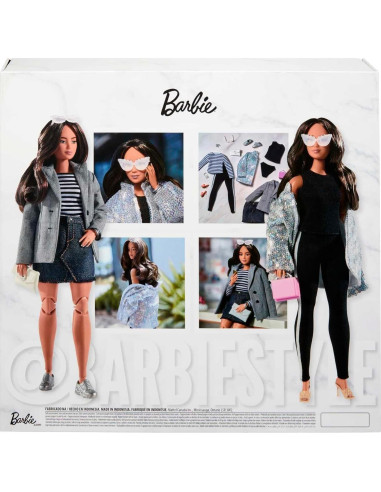 Muñeca de Moda Barbie Signature @BarbieStyle Curvy con Ropa y Accesorios