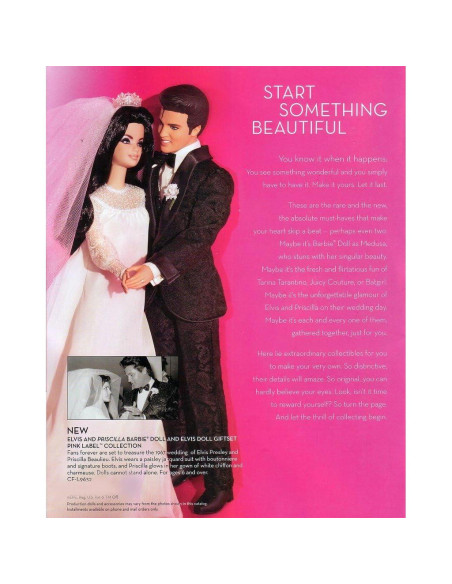 Muñecas Barbie Collector Elvis y Priscilla Boda 2008