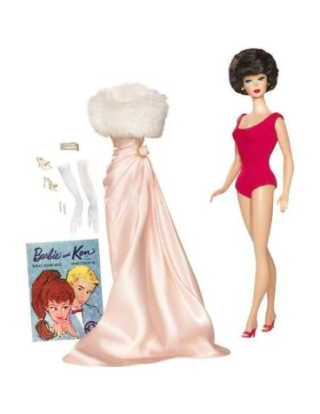 Muñeca Barbie Corte Burbuja Castaña 50 Aniversario Mattel