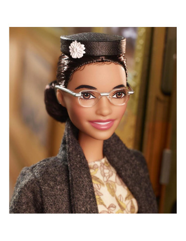 Muñeca Barbie Rosa Parks Coleccionable con Accesorios y Soporte