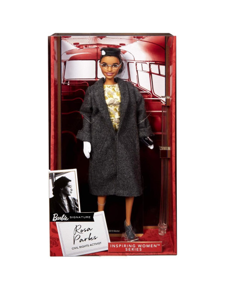 Muñeca Barbie Rosa Parks Coleccionable con Accesorios y Soporte