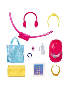 Paquete de Accesorios Barbie - Radiograbadora, Auriculares, Bolsa